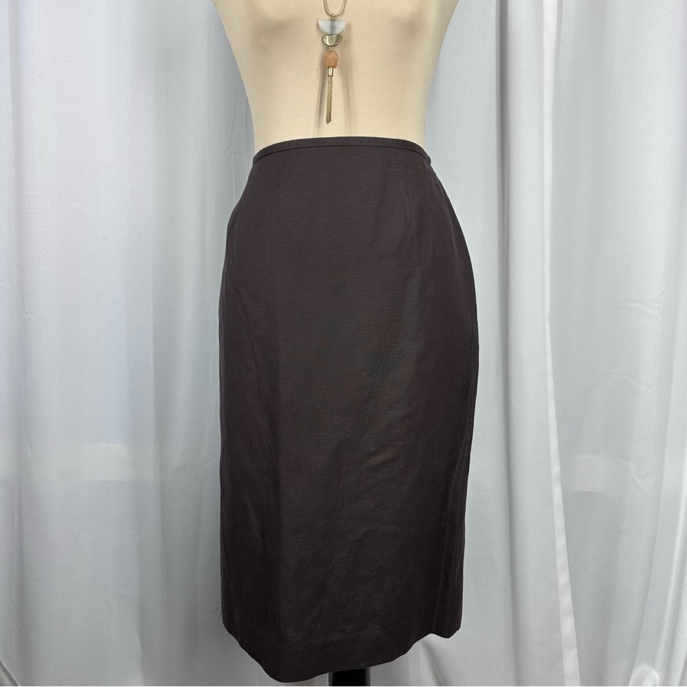 Calvin Klein Dark Brown Pencil Skirt